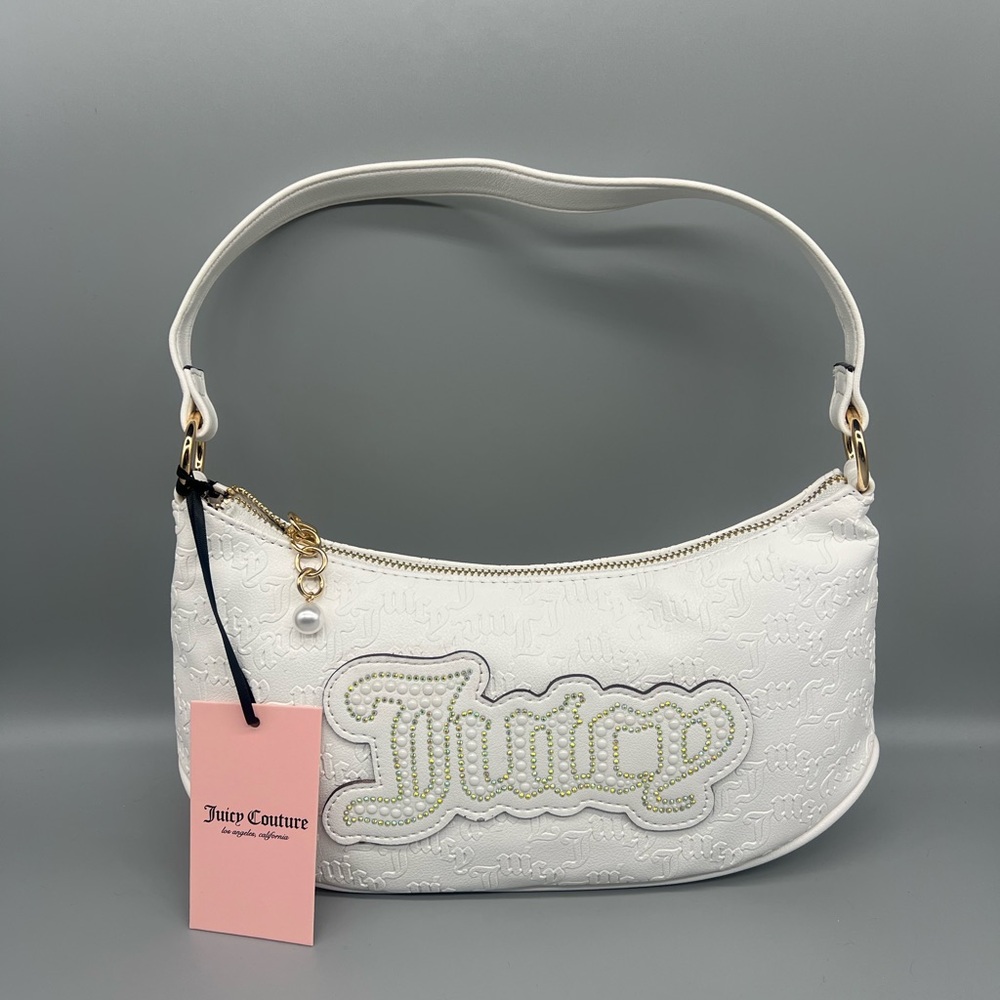 Juicy couture string of pearls shoulder bag purse
